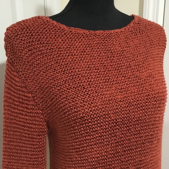 Amanda Green Rust Knit Sweater Size S - Picture 2 of 7